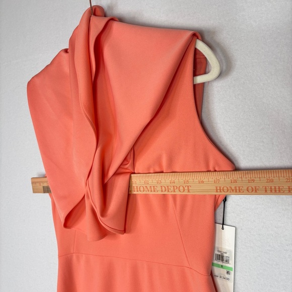 Calvin Klein Coral Capelet Sheath Dress Size 8 - Picture 9 of 10